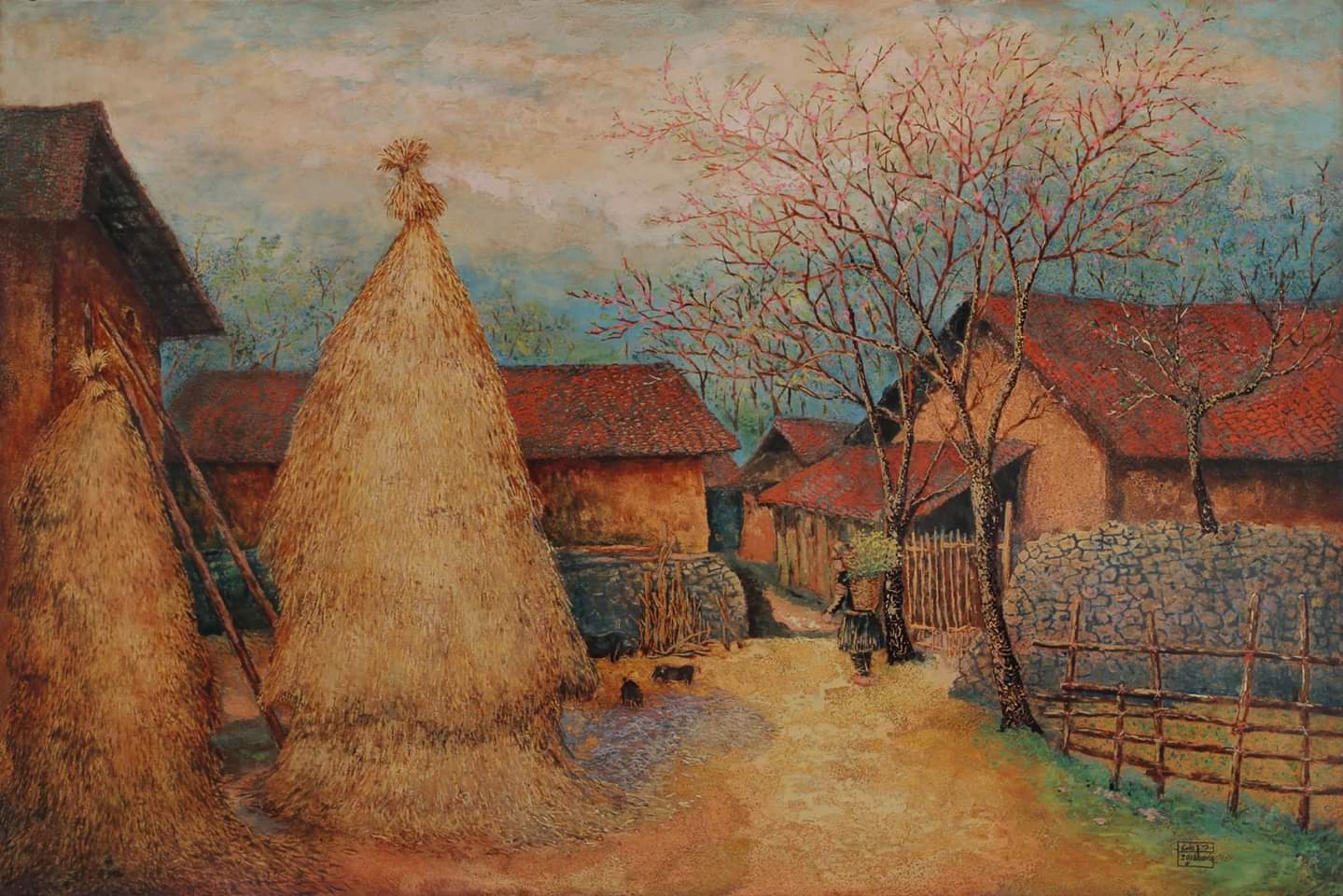 “Chiều Xuân”, họa sĩ Cấn Mạnh Tưởng