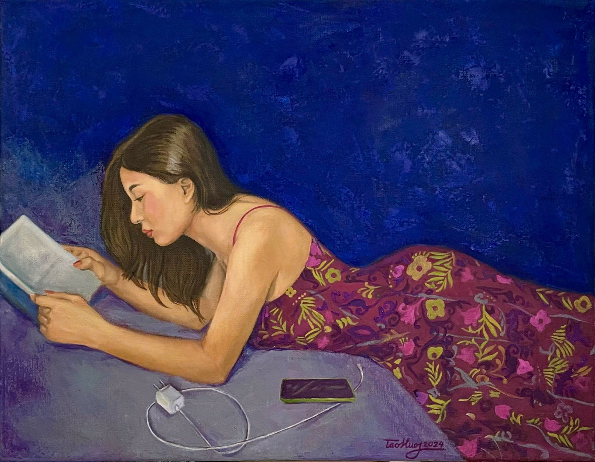 “Cô Gái Đọc Sách”, họa sĩ Tào Hương